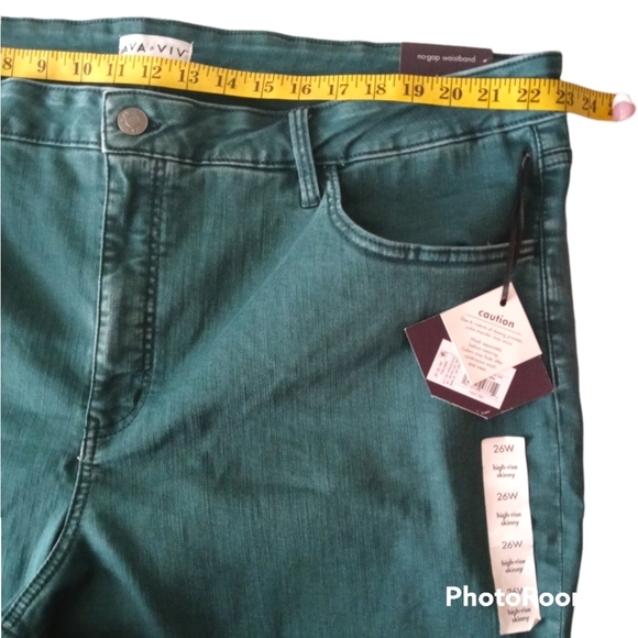 Ava & Viv High Rise Skinny Light Distressed Stretchy Jeans Size 26W - Picture 7 of 16